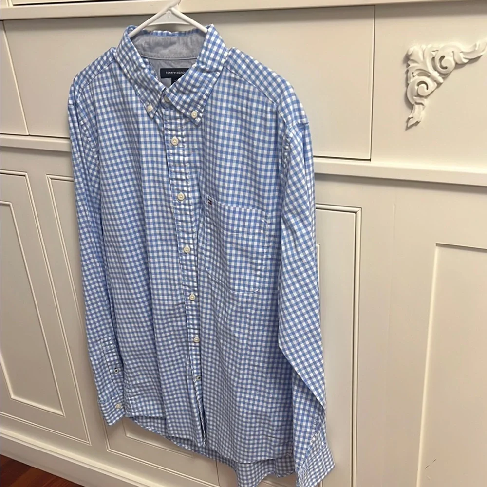 Tommy Hilfiger Blue Casual Button Down Shirt - Picture 3 of 5